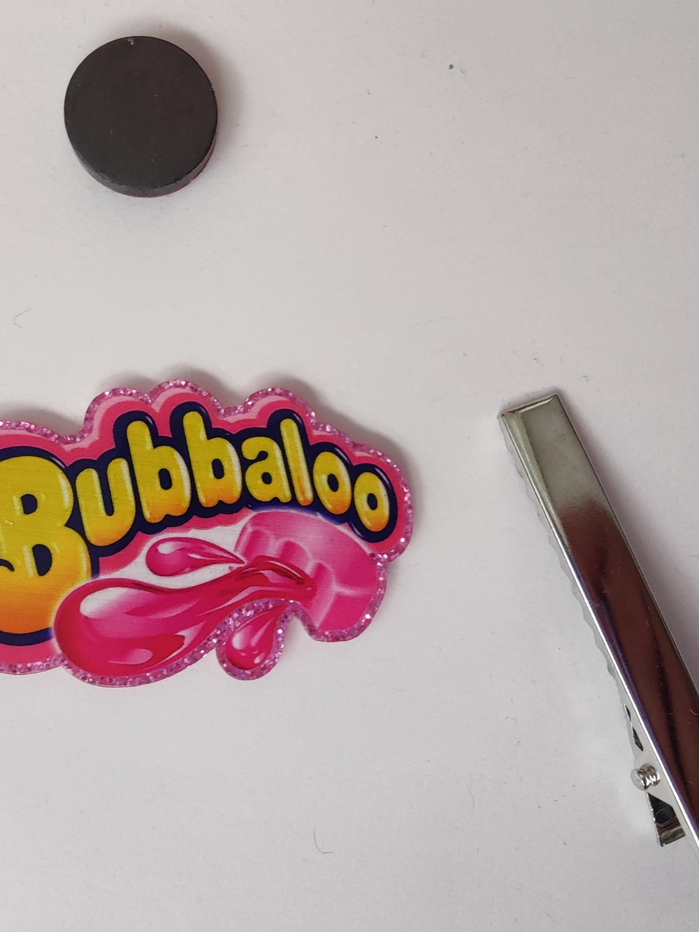 Custom Handmade Character Magnet or Hair Clip- Bubbaloo